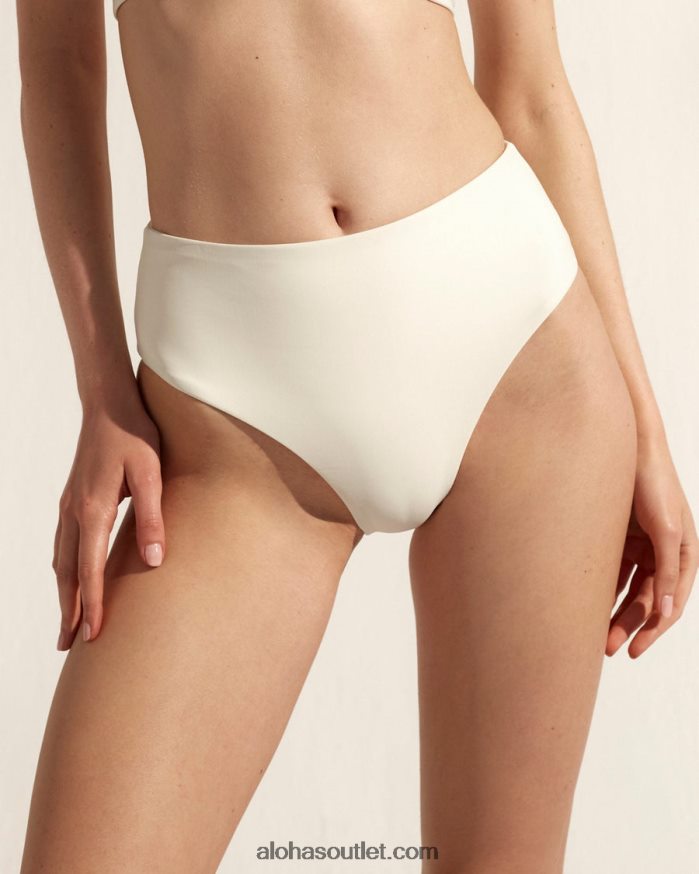 mulheres o pentágono - cueca de biquíni de náilon reciclado branco Alohas 4P88ZX841 marfim