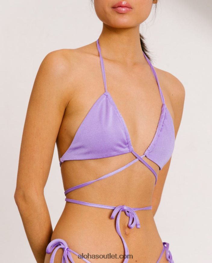 mulheres palmeira glim - top de biquíni roxo Alohas 4P88ZX777 malva cintilante