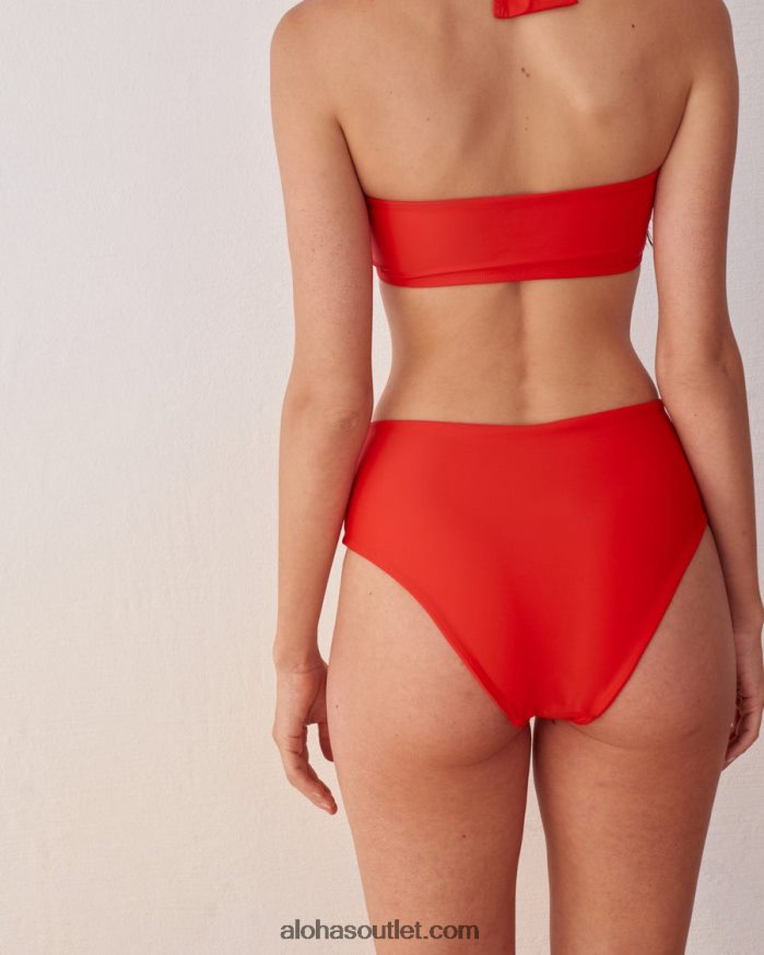 mulheres parte de baixo do biquíni econyl vermelha mais alta Alohas 4P88ZX937 vermelho
