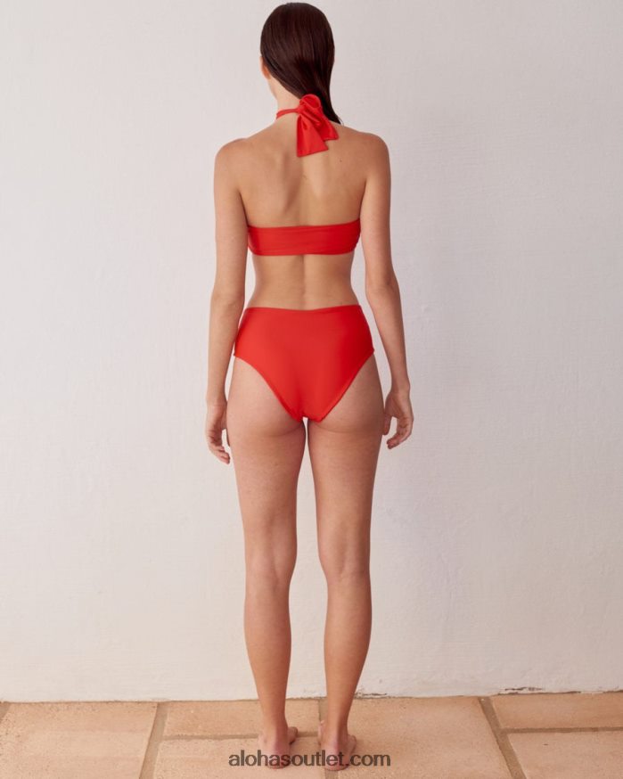 mulheres parte de baixo do biquíni econyl vermelha mais alta Alohas 4P88ZX937 vermelho