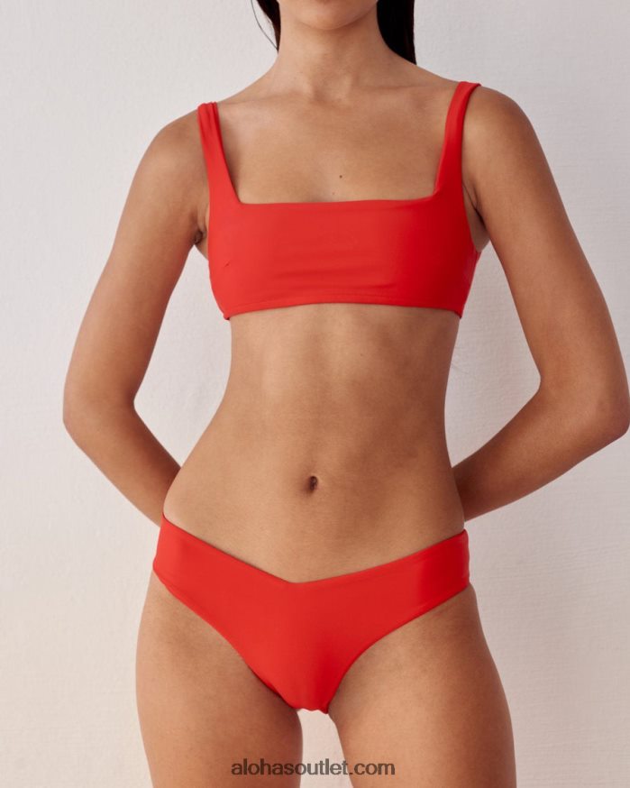 mulheres sporty spice - top de biquíni vermelho econyl Alohas 4P88ZX938 vermelho