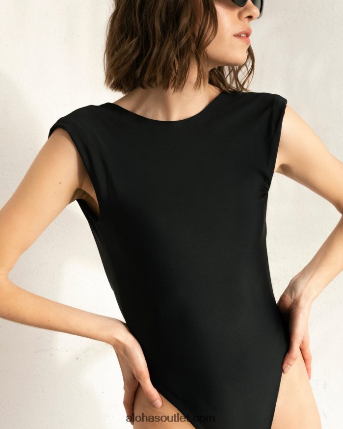 mulheres the cube - fato de banho preto em nylon reciclado Alohas 4P88ZX709 preto