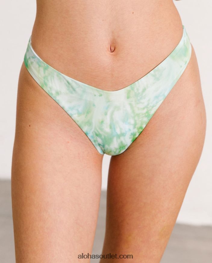 mulheres the kite - cueca de biquíni de nylon reciclado verde Alohas 4P88ZX928 acquarela verde