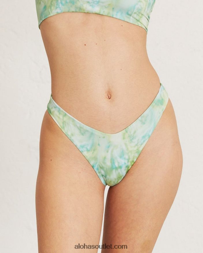 mulheres the kite - cueca de biquíni de nylon reciclado verde Alohas 4P88ZX928 acquarela verde