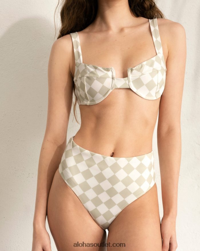 mulheres the loop - top de biquíni de nylon reciclado verde Alohas 4P88ZX825 Scachi aipo verde