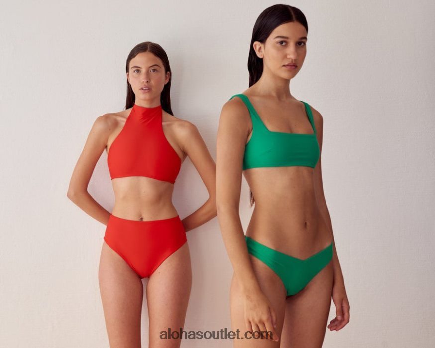 mulheres top de biquíni econyl the upper - vermelho Alohas 4P88ZX932 vermelho