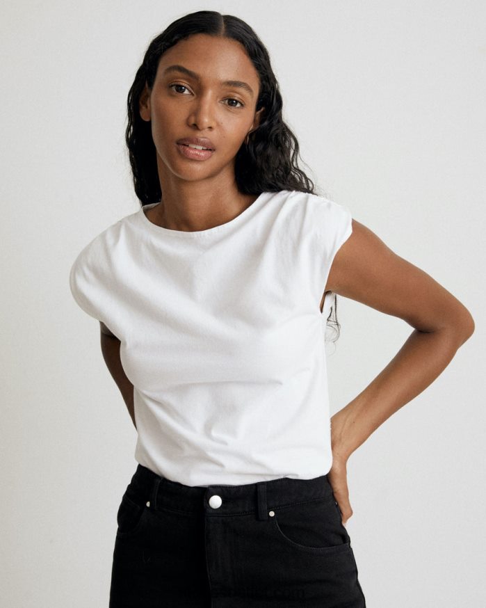 mulheres calma - top de algodão branco Alohas 4P88ZX786 branco
