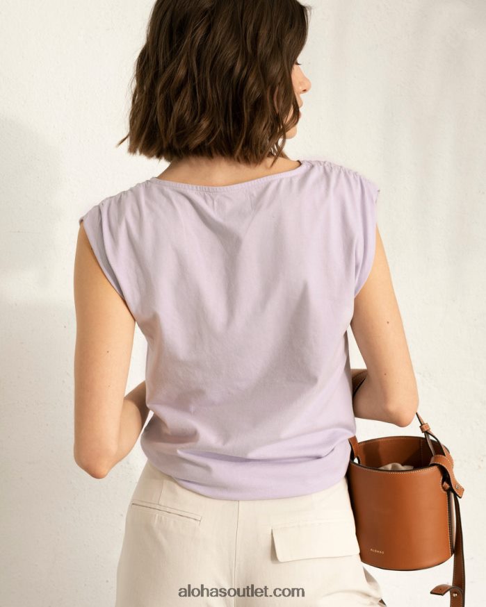 mulheres calma - top de algodão roxo Alohas 4P88ZX787 lilás