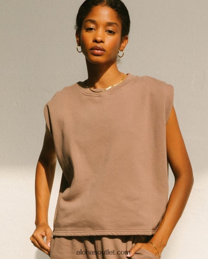 mulheres corretto - blusa de algodão marrom Alohas 4P88ZX768 noz-moscada marrom