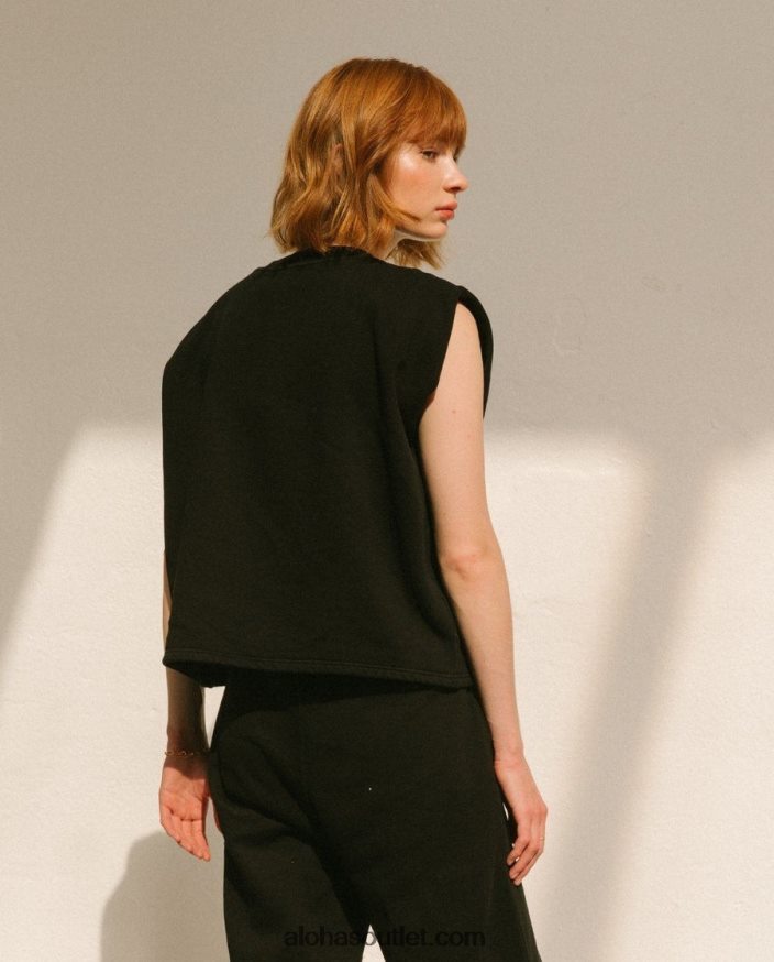 mulheres corretto - top de algodão preto Alohas 4P88ZX767 preto