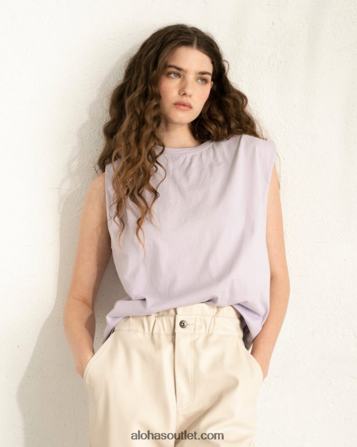 mulheres frio - top de algodão roxo Alohas 4P88ZX920 lilás