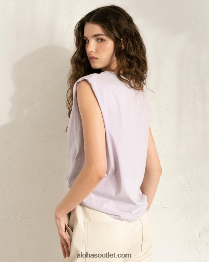 mulheres frio - top de algodão roxo Alohas 4P88ZX920 lilás