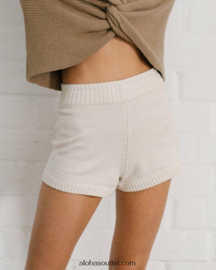 mulheres bom - shorts de malha branca Alohas 4P88ZX724 off white