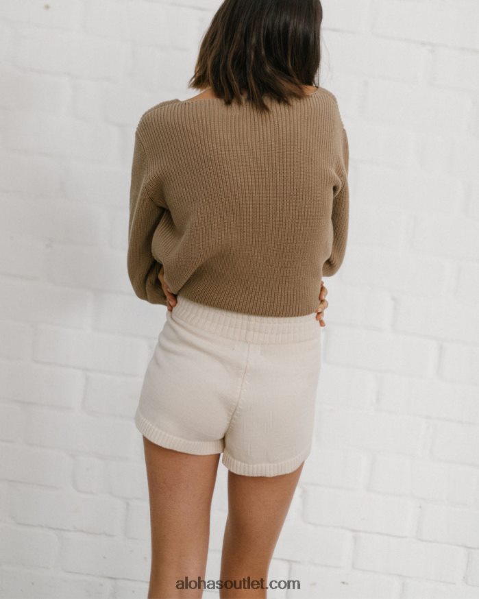 mulheres bom - shorts de malha branca Alohas 4P88ZX724 off white