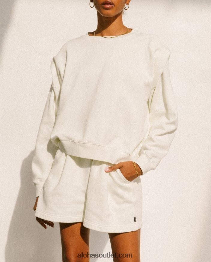 mulheres cappuccino - shorts de algodão branco Alohas 4P88ZX870 marfim