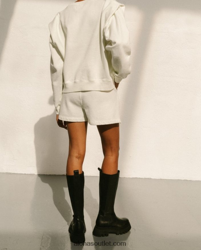 mulheres cappuccino - shorts de algodão branco Alohas 4P88ZX870 marfim