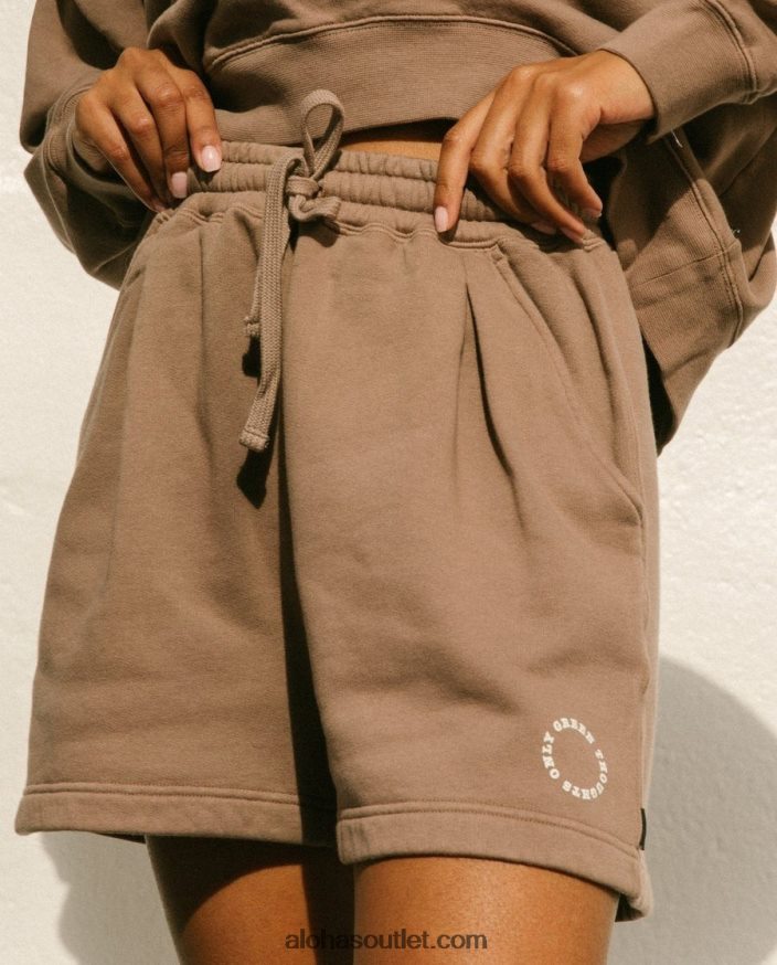 mulheres cappuccino - shorts de algodão marrom Alohas 4P88ZX872 noz-moscada marrom