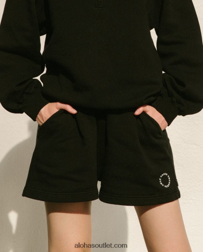 mulheres cappuccino - shorts de algodão preto Alohas 4P88ZX871 preto