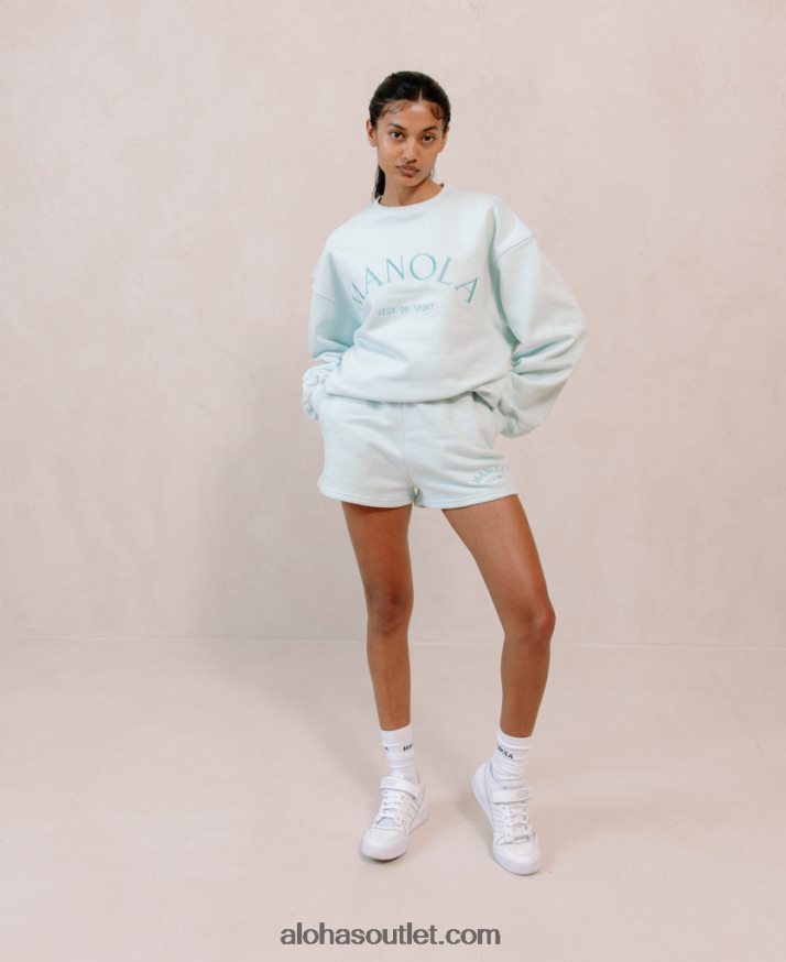 mulheres icônica - shorts de algodão azul Alohas 4P88ZX979