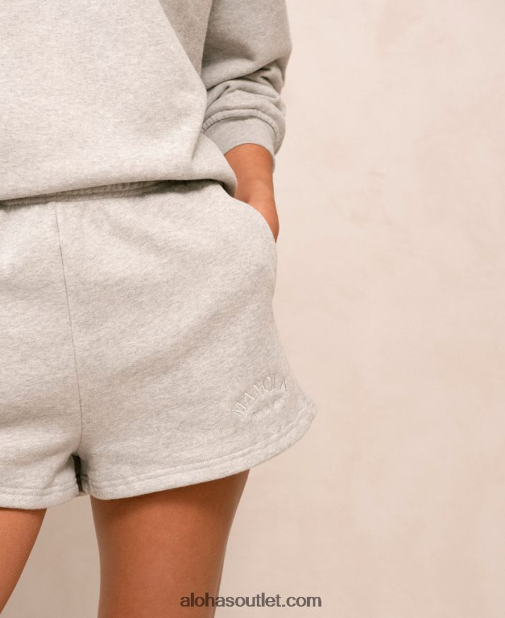 mulheres icônico - shorts de algodão cinza Alohas 4P88ZX980 melange cinza
