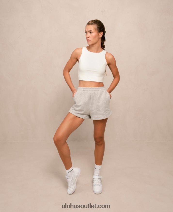 mulheres icônico - shorts de algodão cinza Alohas 4P88ZX980 melange cinza