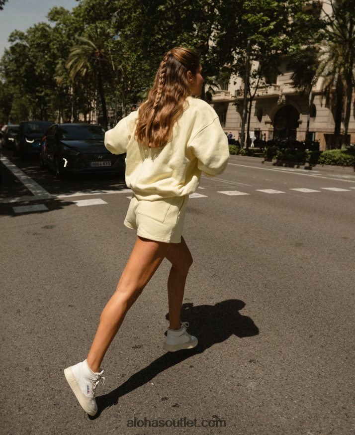 mulheres iconica - shorts de algodão amarelo Alohas 4P88ZX978