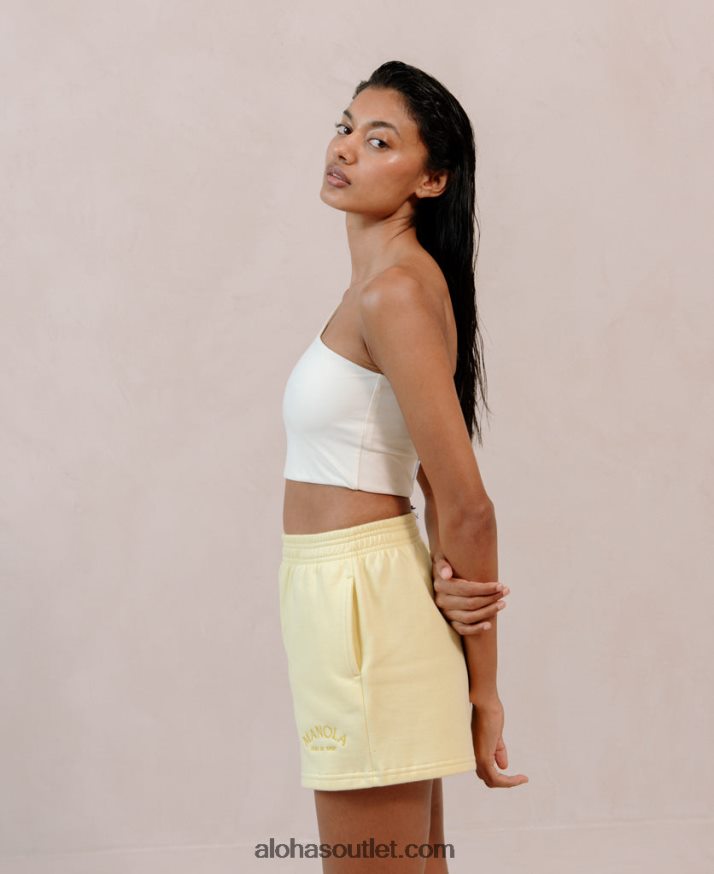 mulheres iconica - shorts de algodão amarelo Alohas 4P88ZX978