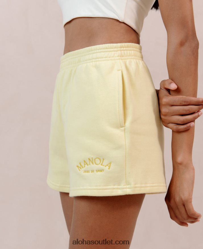 mulheres iconica - shorts de algodão amarelo Alohas 4P88ZX978