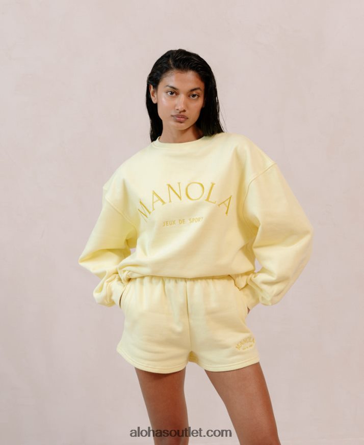 mulheres iconica - shorts de algodão amarelo Alohas 4P88ZX978