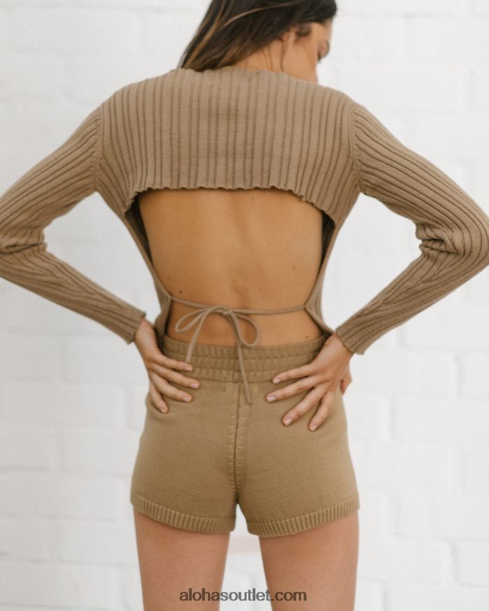 mulheres nice - shorts de malha marrom Alohas 4P88ZX725 camelo