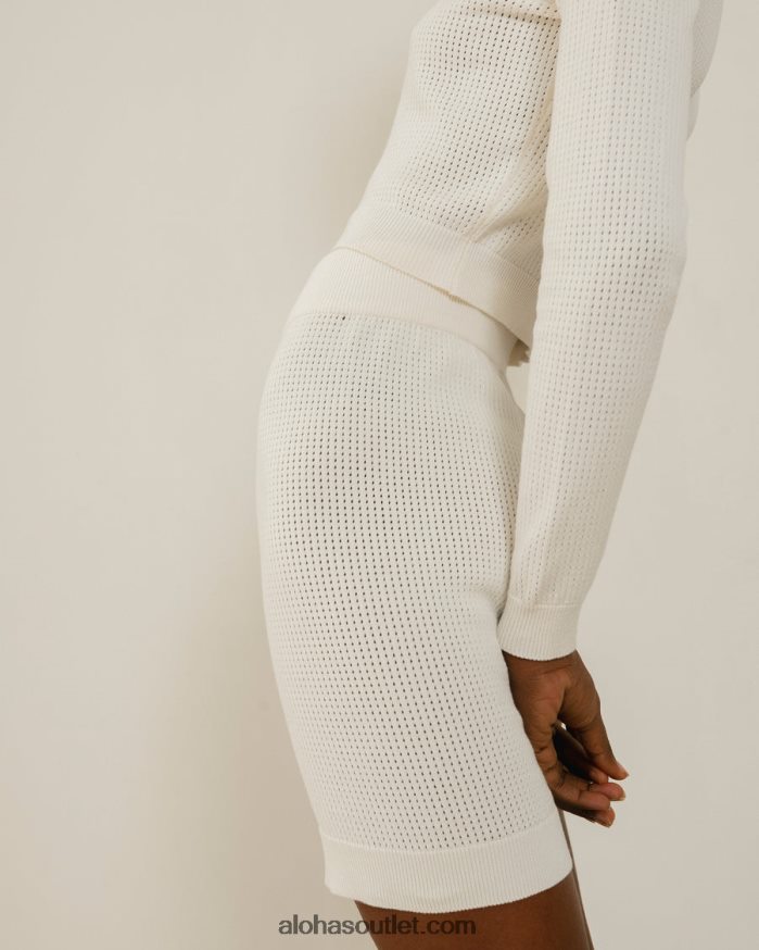 mulheres rookie - shorts de tricô branco Alohas 4P88ZX801 marfim