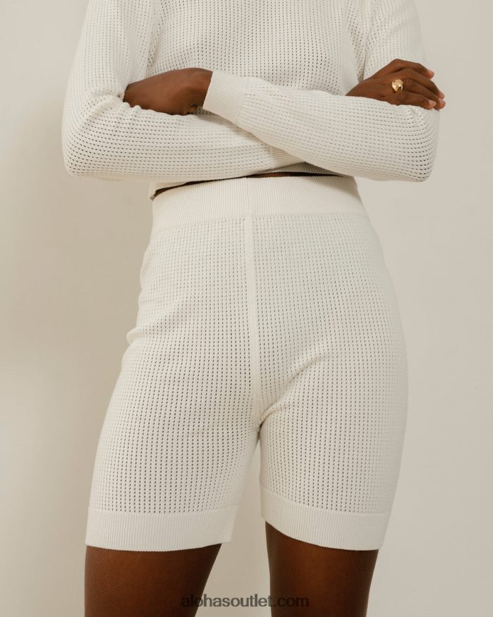 mulheres rookie - shorts de tricô branco Alohas 4P88ZX801 marfim