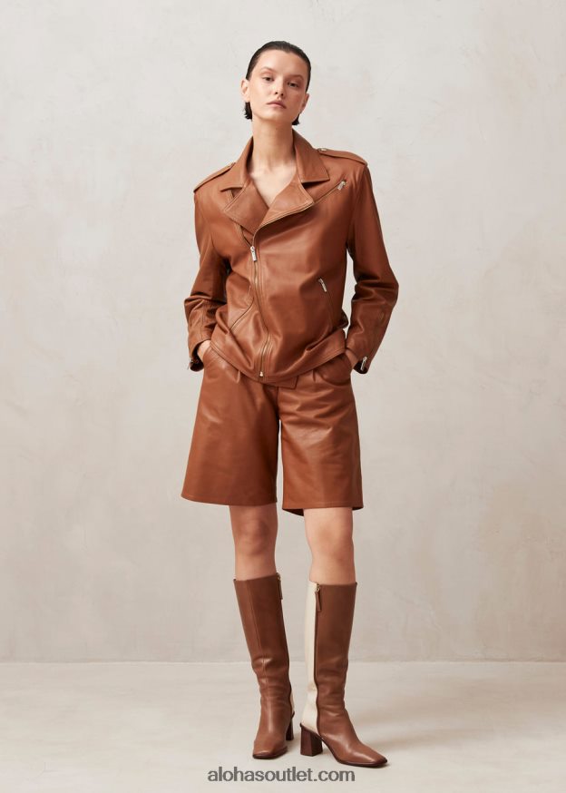 mulheres toulouse - shorts de couro marrom Alohas 4P88ZX1021 camelo