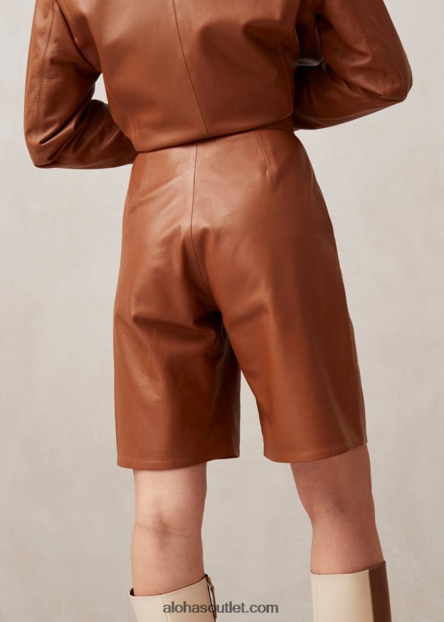 mulheres toulouse - shorts de couro marrom Alohas 4P88ZX1021 camelo