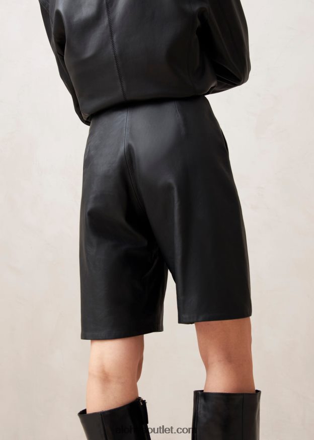 mulheres toulouse - shorts de couro preto Alohas 4P88ZX1020 preto