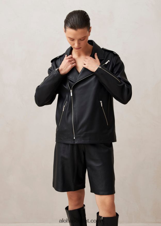 mulheres toulouse - shorts de couro preto Alohas 4P88ZX1020 preto