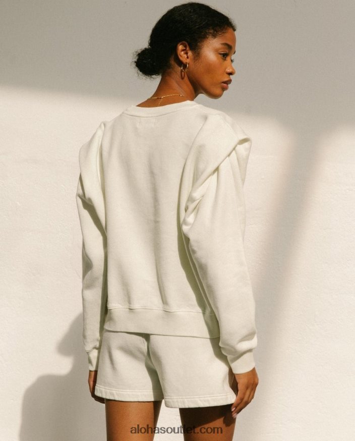mulheres doppio - top de algodão branco Alohas 4P88ZX999 marfim