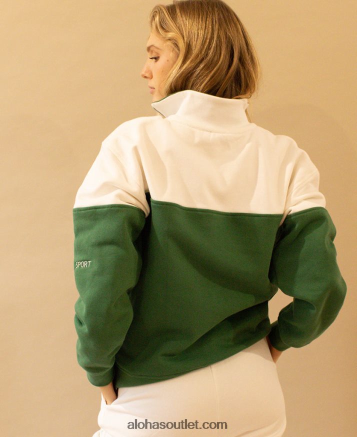 mulheres zip-up - camisola de algodão verde Alohas 4P88ZX984 verde escuro