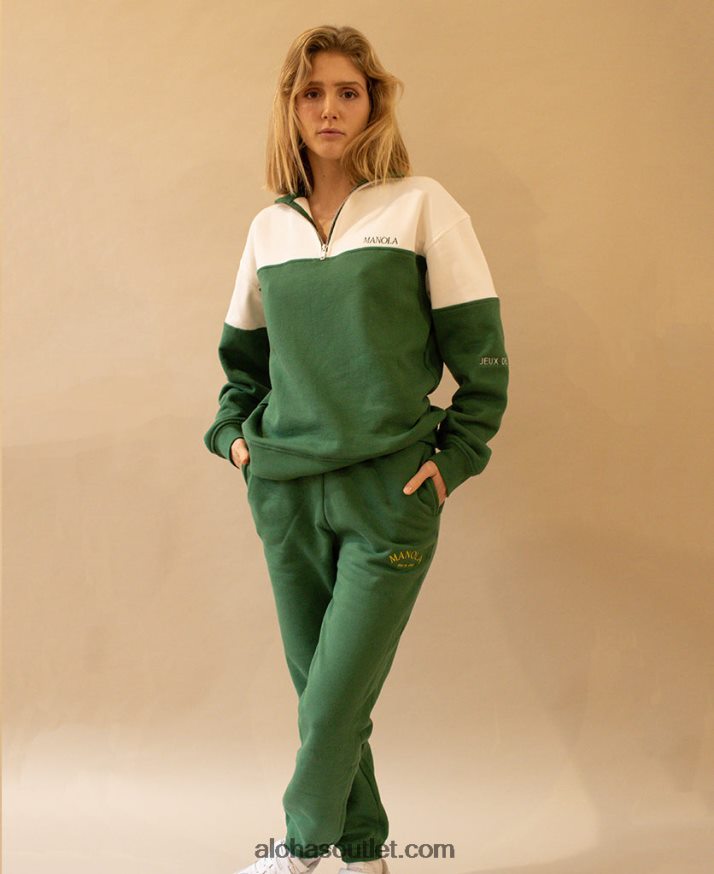 mulheres zip-up - camisola de algodão verde Alohas 4P88ZX984 verde escuro