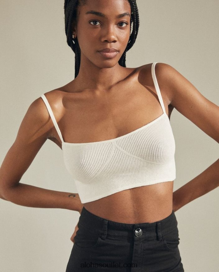 mulheres centro das atenções - blusa de malha branca Alohas 4P88ZX819