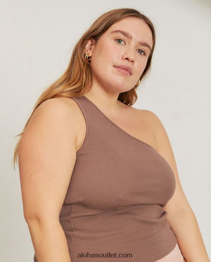 mulheres cortado - blusa de algodão marrom Alohas 4P88ZX846 noz-moscada marrom