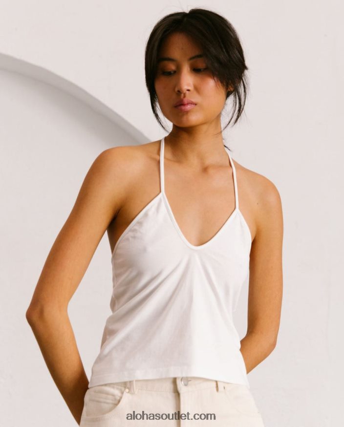 mulheres quimera - top de algodão branco Alohas 4P88ZX1005 marfim