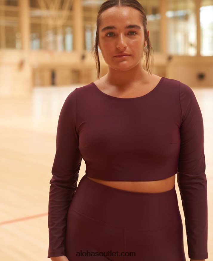 mulheres core crop - top econyl roxo Alohas 4P88ZX762