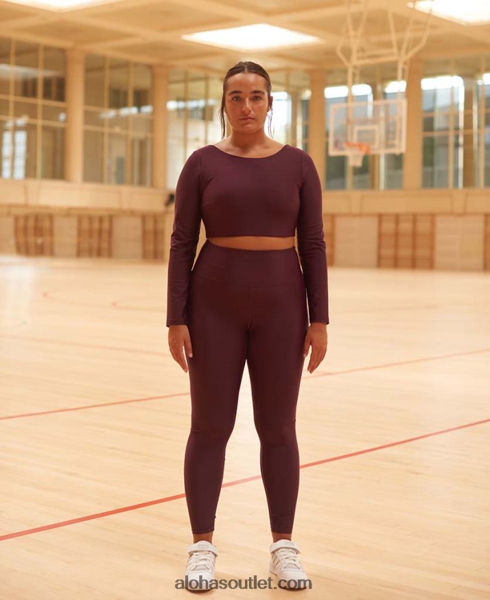mulheres core crop - top econyl roxo Alohas 4P88ZX762