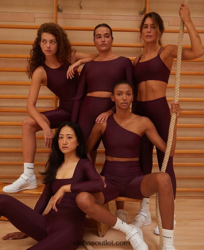 mulheres core crop - top econyl roxo Alohas 4P88ZX762