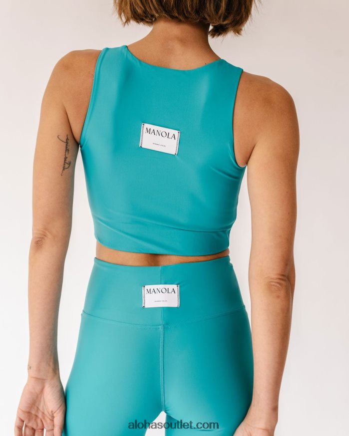 mulheres core - top econyl verde turquesa Alohas 4P88ZX741