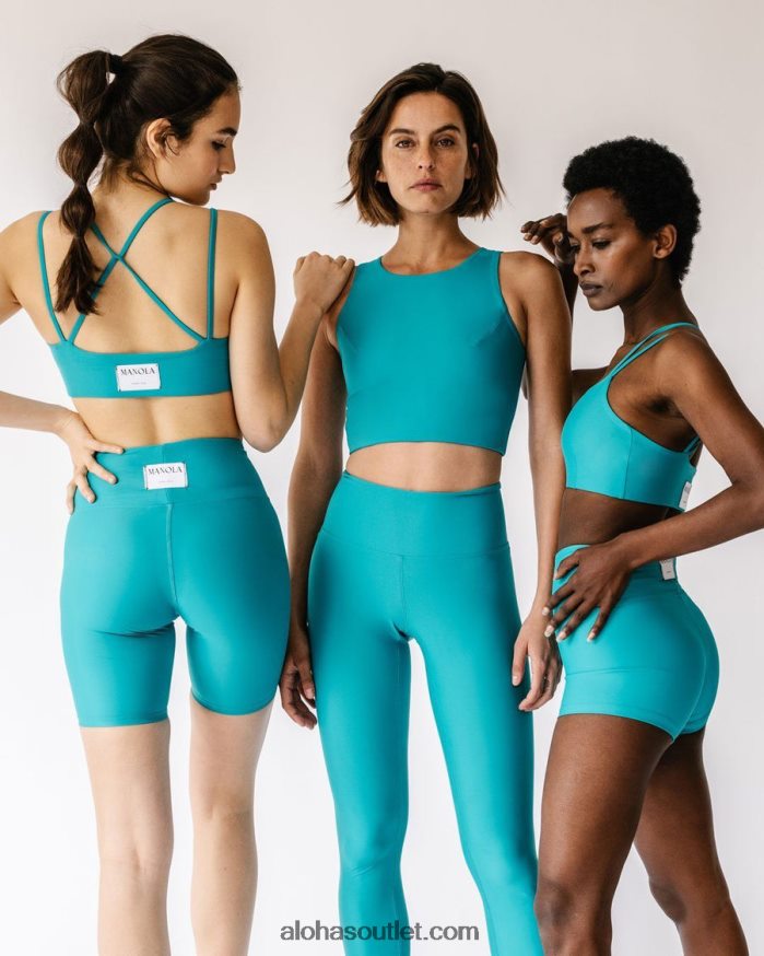 mulheres core - top econyl verde turquesa Alohas 4P88ZX741