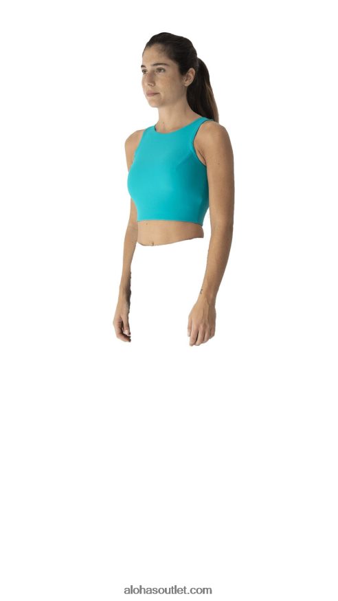 mulheres core - top econyl verde turquesa Alohas 4P88ZX741
