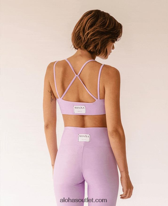 mulheres costas cruzadas - top econyl roxo claro Alohas 4P88ZX652