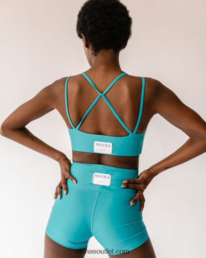 mulheres costas cruzadas - top econyl verde turquesa Alohas 4P88ZX654